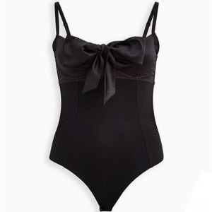 Torrid Big Bow Satin Bodysuit